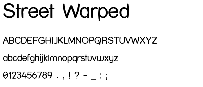 Street Warped font